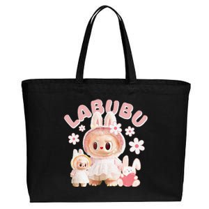 Funny Labubu Cute Labubu The Monsters Pin.K Meme Cotton Canvas Jumbo Tote