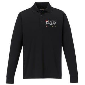 Fa (La)8 Christmas Santa Fa La Math Teacher Performance Long Sleeve Polo