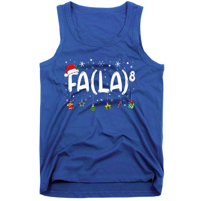 Fa (La)8 Christmas Santa Fa La Math Teacher Tank Top