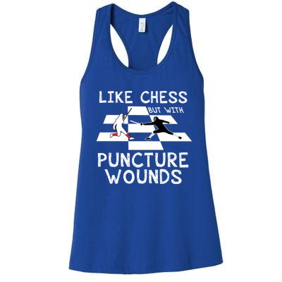 Funny Like Chess Fencing Epee Sword Gift Great Gift Women's Racerback Tank