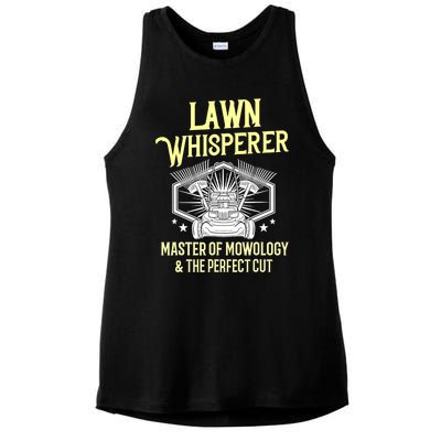 Funny Lawn Care Gift Landscaper Mowing Ladies PosiCharge Tri-Blend Wicking Tank