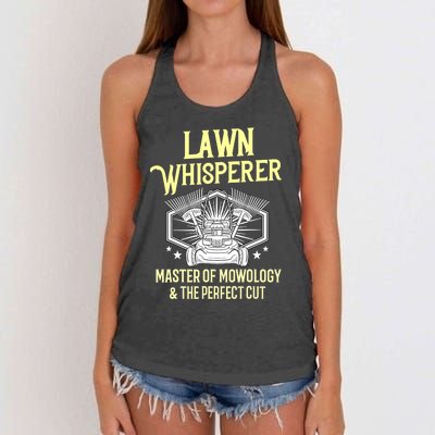 Funny Lawn Care Gift Landscaper Mowing Women's Knotted Racerback Tank