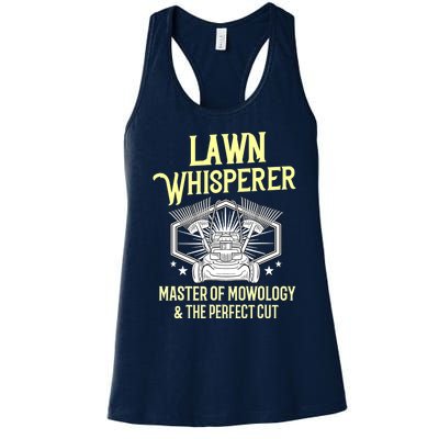 Funny Lawn Care Gift Landscaper Mowing Women's Racerback Tank