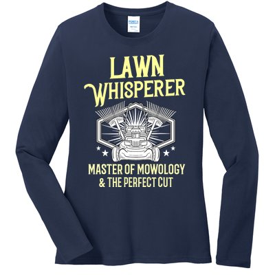 Funny Lawn Care Gift Landscaper Mowing Ladies Long Sleeve Shirt