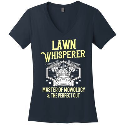 Funny Lawn Care Gift Landscaper Mowing Women's V-Neck T-Shirt