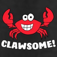 Funny Lobster Clawsome Sea Crab Cartoon Lobster 7 Panel Mesh Trucker Snapback Hat