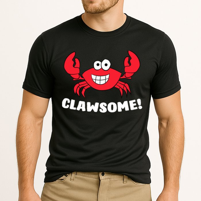 Funny Lobster Clawsome Sea Crab Cartoon Lobster Cooling Performance Crew T-Shirt