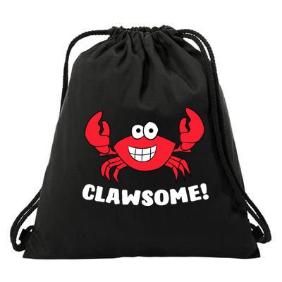 Funny Lobster Clawsome Sea Crab Cartoon Lobster Drawstring Bag