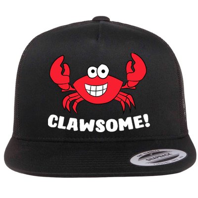 Funny Lobster Clawsome Sea Crab Cartoon Lobster Flatbill Hat