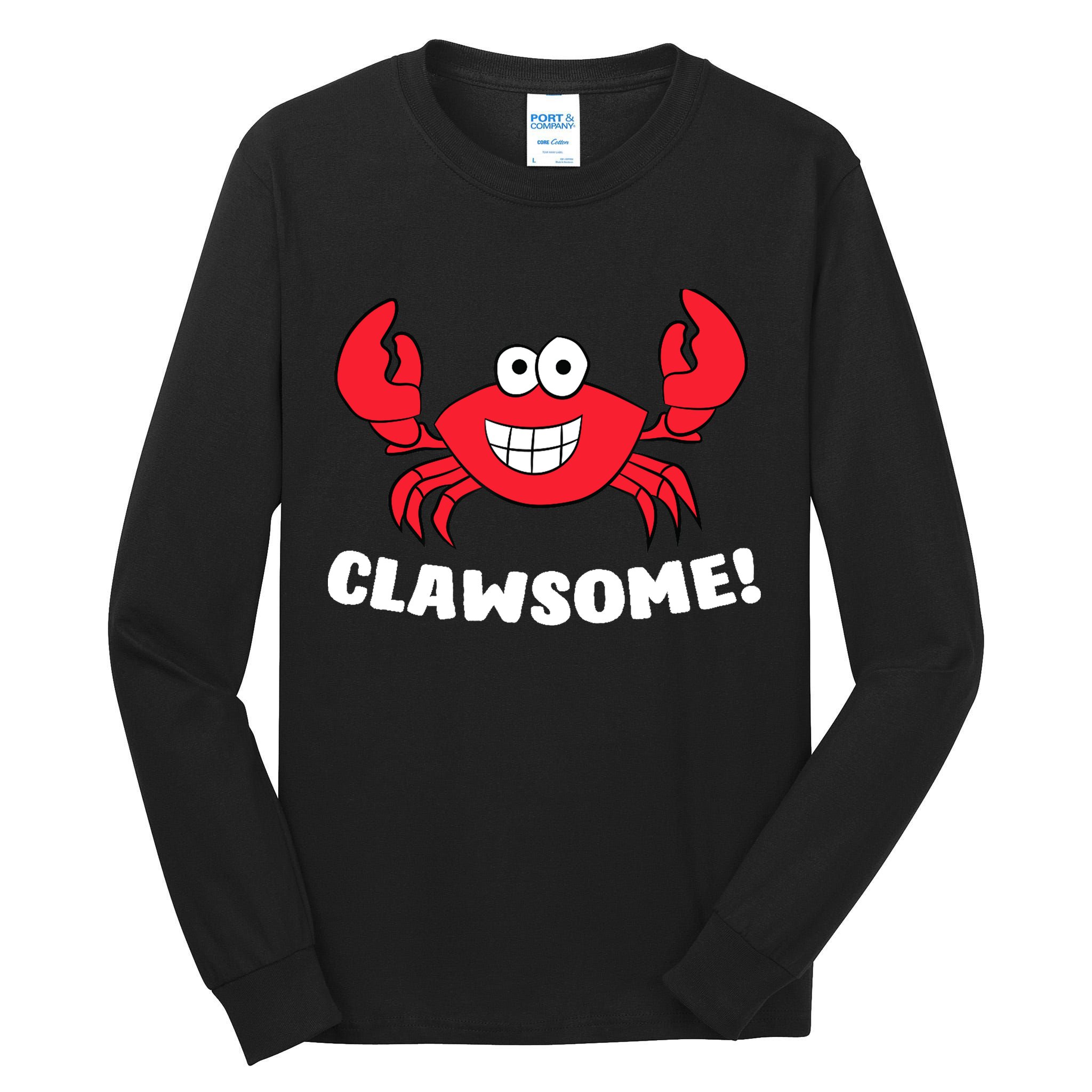 Funny Lobster Clawsome Sea Crab Cartoon Lobster Tall Long Sleeve T-Shirt