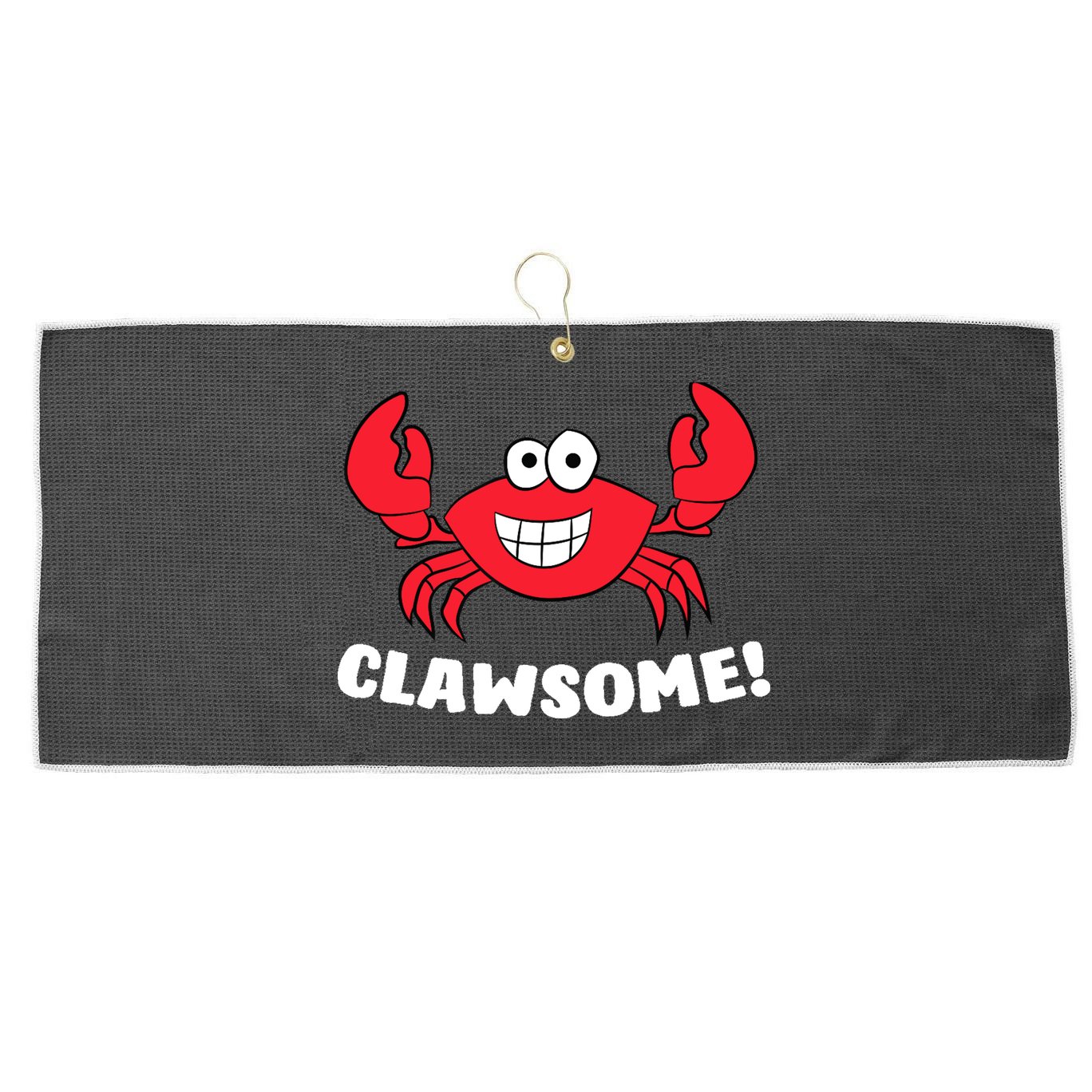 Funny Lobster Clawsome Sea Crab Cartoon Lobster Large Microfiber Waffle Golf Towel