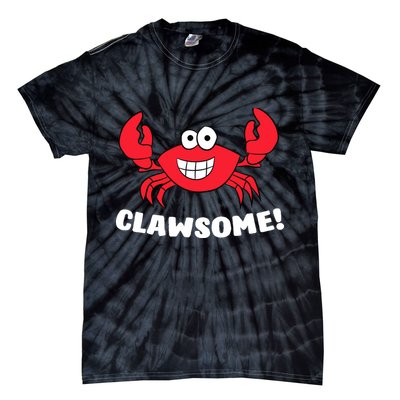 Funny Lobster Clawsome Sea Crab Cartoon Lobster Tie-Dye T-Shirt