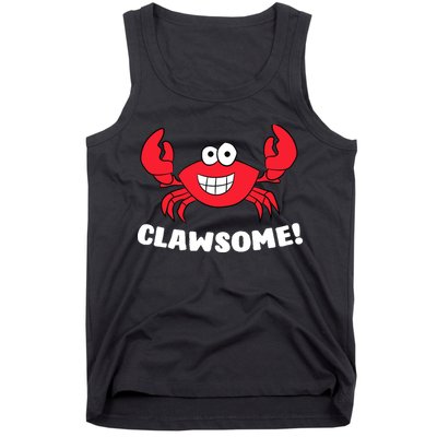 Funny Lobster Clawsome Sea Crab Cartoon Lobster Tank Top