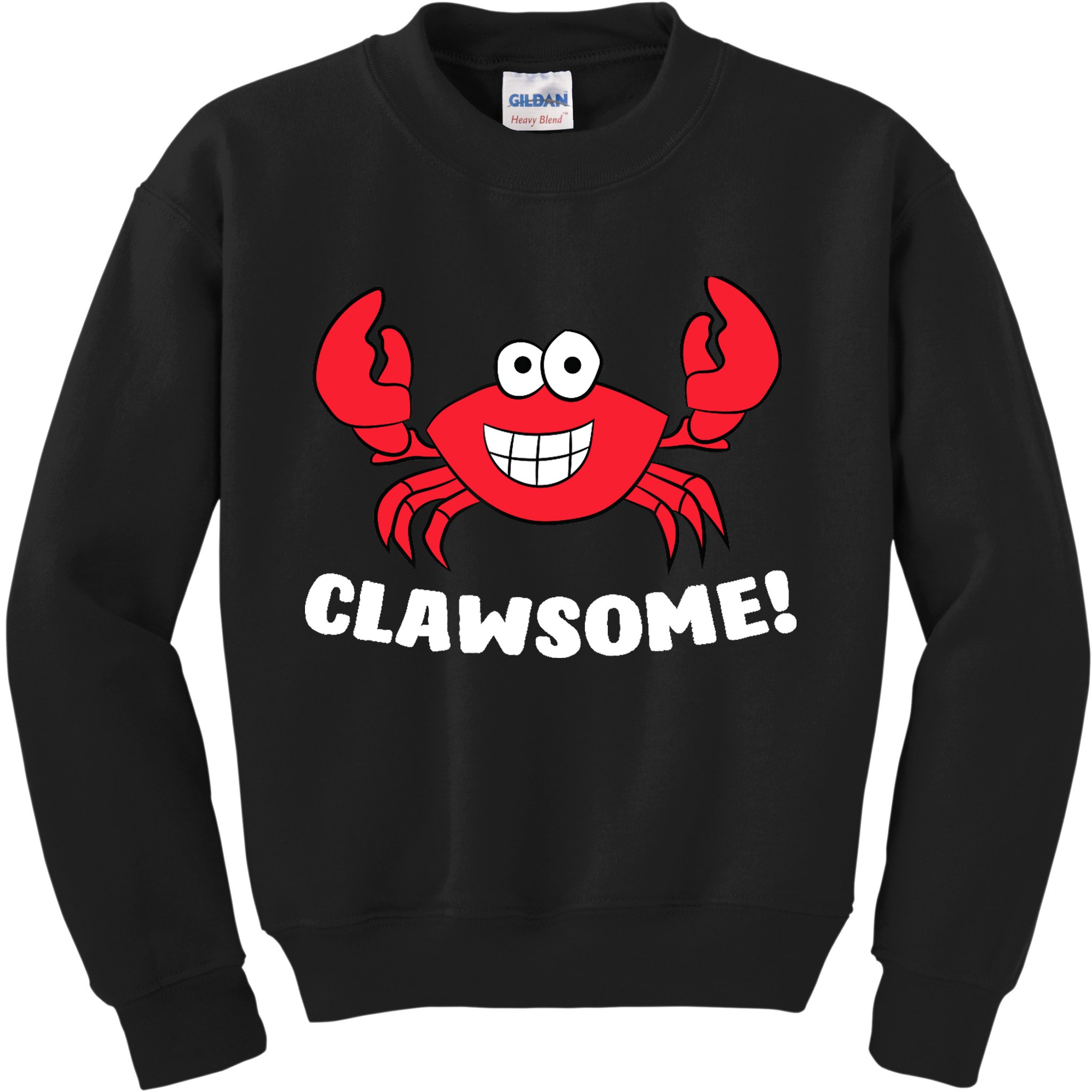 Funny Lobster Clawsome Sea Crab Cartoon Lobster Kids Sweatshirt