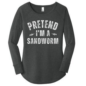 Funny Lazy Costume Last Minute Pretend IM A Sandworm Women's Perfect Tri Tunic Long Sleeve Shirt