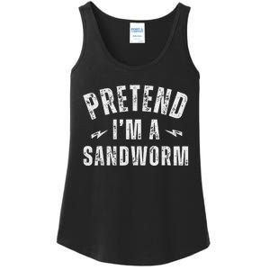 Funny Lazy Costume Last Minute Pretend IM A Sandworm Ladies Essential Tank