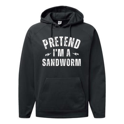 Funny Lazy Costume Last Minute Pretend IM A Sandworm Performance Fleece Hoodie