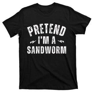 Funny Lazy Costume Last Minute Pretend IM A Sandworm T-Shirt