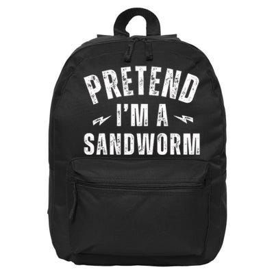 Funny Lazy Costume Last Minute Pretend IM A Sandworm 16 in Basic Backpack