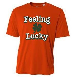 Feeling Lucky Clover Graphic Gift Cooling Performance Crew T-Shirt