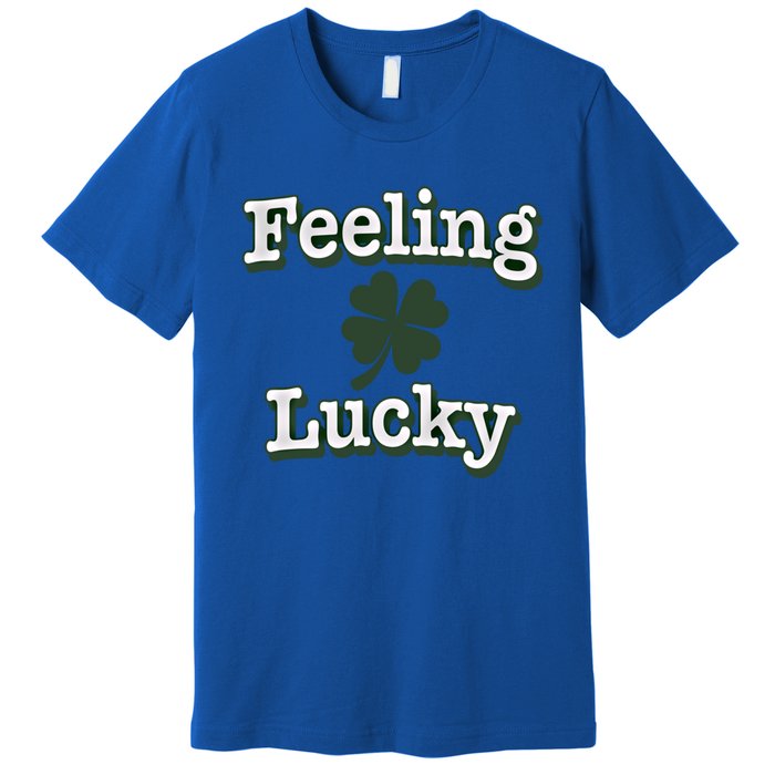 Feeling Lucky Clover Graphic Gift Premium T-Shirt