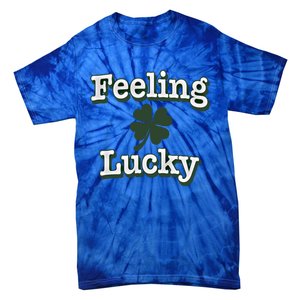 Feeling Lucky Clover Graphic Gift Tie-Dye T-Shirt