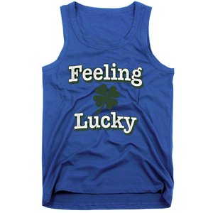 Feeling Lucky Clover Graphic Gift Tank Top