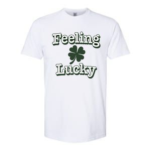 Feeling Lucky Clover Graphic Gift Softstyle CVC T-Shirt