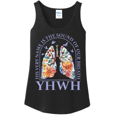 Floral Lung Christian Our Very Breath Speaks His Name Yhwh Ladies Essential Tank