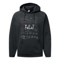 Fa (La)8 Christmas Santa Fa La Math Teacher Chalkboard Xmas Performance Fleece Hoodie