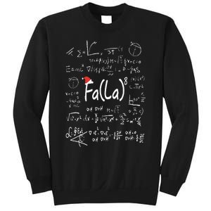 Fa (La)8 Christmas Santa Fa La Math Teacher Chalkboard Xmas Sweatshirt