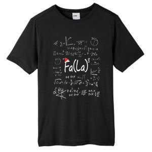 Fa (La)8 Christmas Santa Fa La Math Teacher Chalkboard Xmas Tall Fusion ChromaSoft Performance T-Shirt