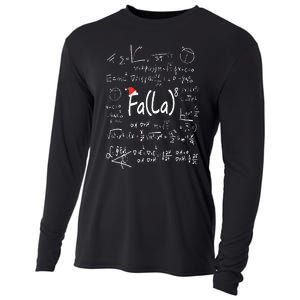 Fa (La)8 Christmas Santa Fa La Math Teacher Chalkboard Xmas Cooling Performance Long Sleeve Crew