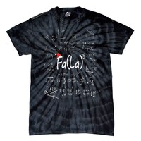 Fa (La)8 Christmas Santa Fa La Math Teacher Chalkboard Xmas Tie-Dye T-Shirt