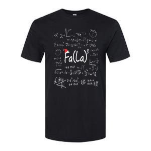 Fa (La)8 Christmas Santa Fa La Math Teacher Chalkboard Xmas Softstyle CVC T-Shirt