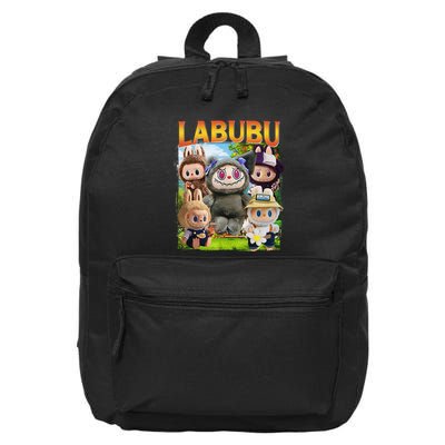Funny Labubu Cute Labubu The Monsters Meme Vintage 16 in Basic Backpack