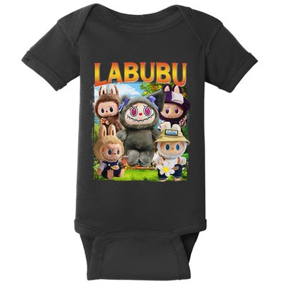 Funny Labubu Cute Labubu The Monsters Meme Vintage Baby Bodysuit
