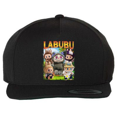 Funny Labubu Cute Labubu The Monsters Meme Vintage Wool Snapback Cap