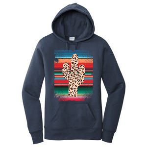 Funny Leopard Cactus Shirt Serape Cactus Plants Lovers Women's Pullover Hoodie