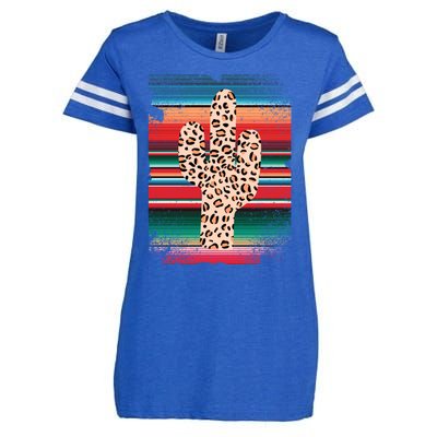 Funny Leopard Cactus Shirt Serape Cactus Plants Lovers Enza Ladies Jersey Football T-Shirt