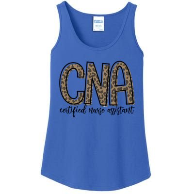 Funny Leopard Cna Happy Certified Nurse Assistant Week Funny Gift Ladies Essential Tank