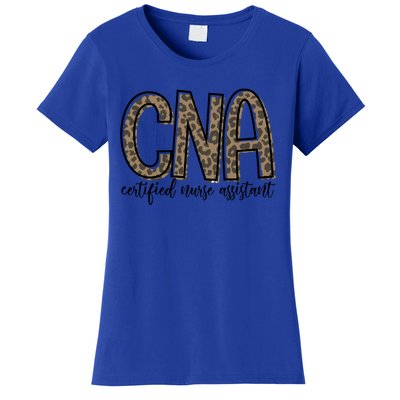 Funny Leopard Cna Happy Certified Nurse Assistant Week Funny Gift Women's T-Shirt