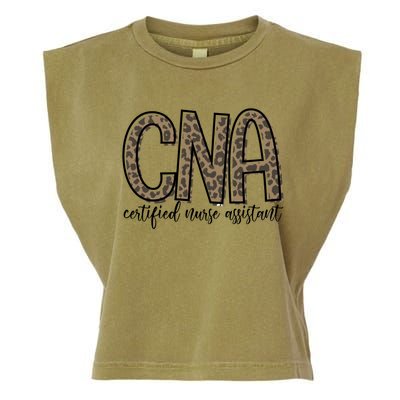 Funny Leopard Cna Happy Certified Nurse Assistant Week Funny Gift Garment-Dyed Women's Muscle Tee