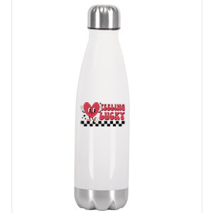 Feeling Lucky Cute Heart Funny Valentine's Day Great Gift Stainless Steel Insulated Water Bottle