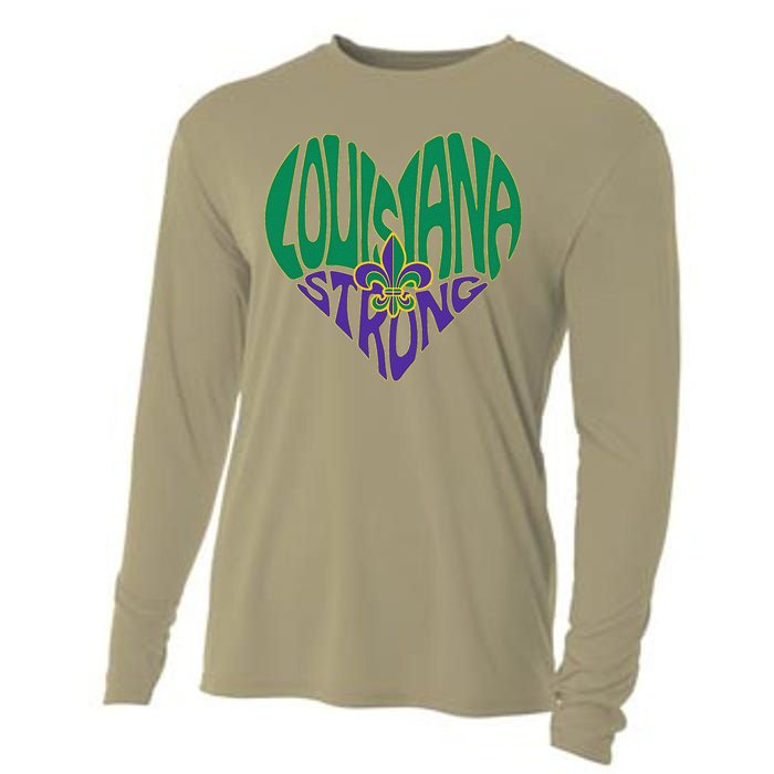 Funny Louisiana Culture T Vintag We Stand Nola Strong Appare Cooling Performance Long Sleeve Crew