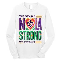 Funny Louisiana Culture T Vintag We Stand Nola Strong Long Sleeve Shirt