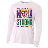 Funny Louisiana Culture T Vintag We Stand Nola Strong Cooling Performance Long Sleeve Crew