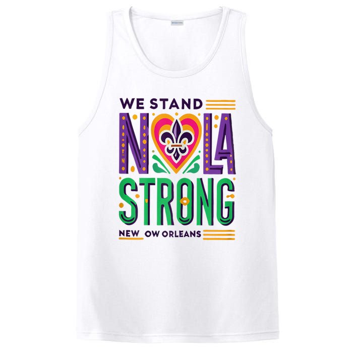 Funny Louisiana Culture T Vintag We Stand Nola Strong PosiCharge Competitor Tank