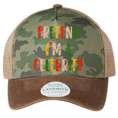 Funny Lazy Christmas Costume Pretend IM A Celebrity Legacy Tie Dye Trucker Hat