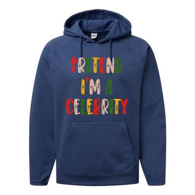 Funny Lazy Christmas Costume Pretend IM A Celebrity Performance Fleece Hoodie